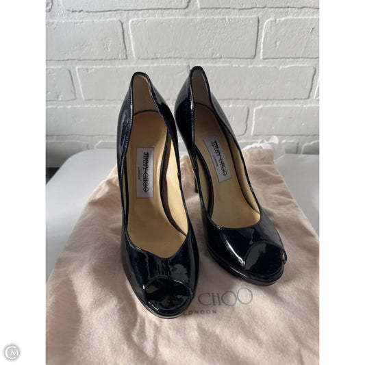 Sandals Luxury Designer By Jimmy Choo In Black, Size: 6