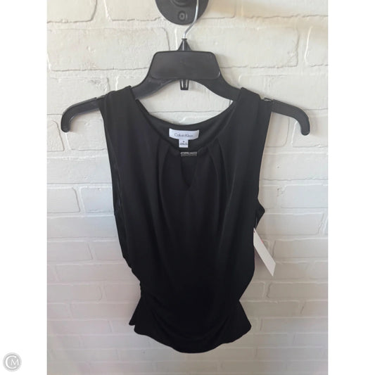 Top Sleeveless By Calvin Klein In Black, Size: M