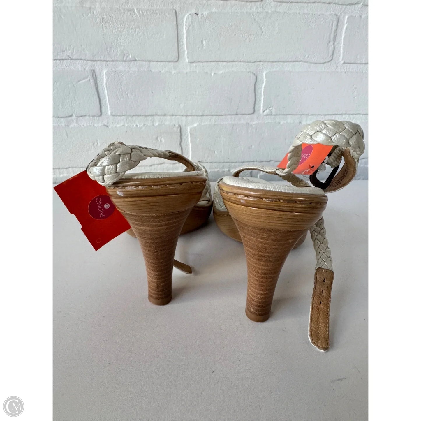 Sandals Heels Block By Sofft In White, Size: 6.5