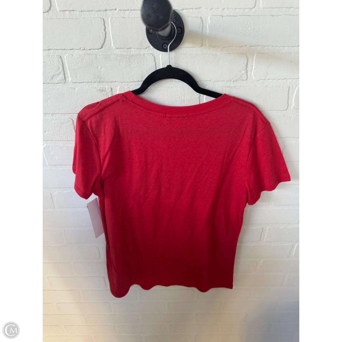 Top Short Sleeve Basic By Cmb In Red & White, Size: M