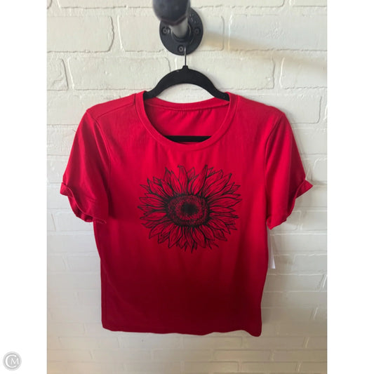 Top Short Sleeve Basic By Cme In Red, Size: M