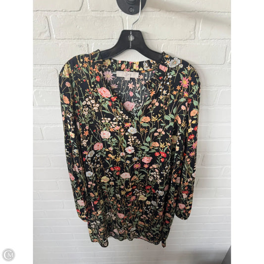 Dress Casual Short By Loft In Black & Green, Size: L