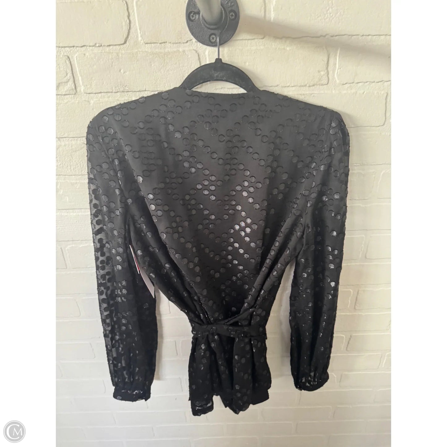 Blouse Long Sleeve By Trina Turk In Black, Size: M