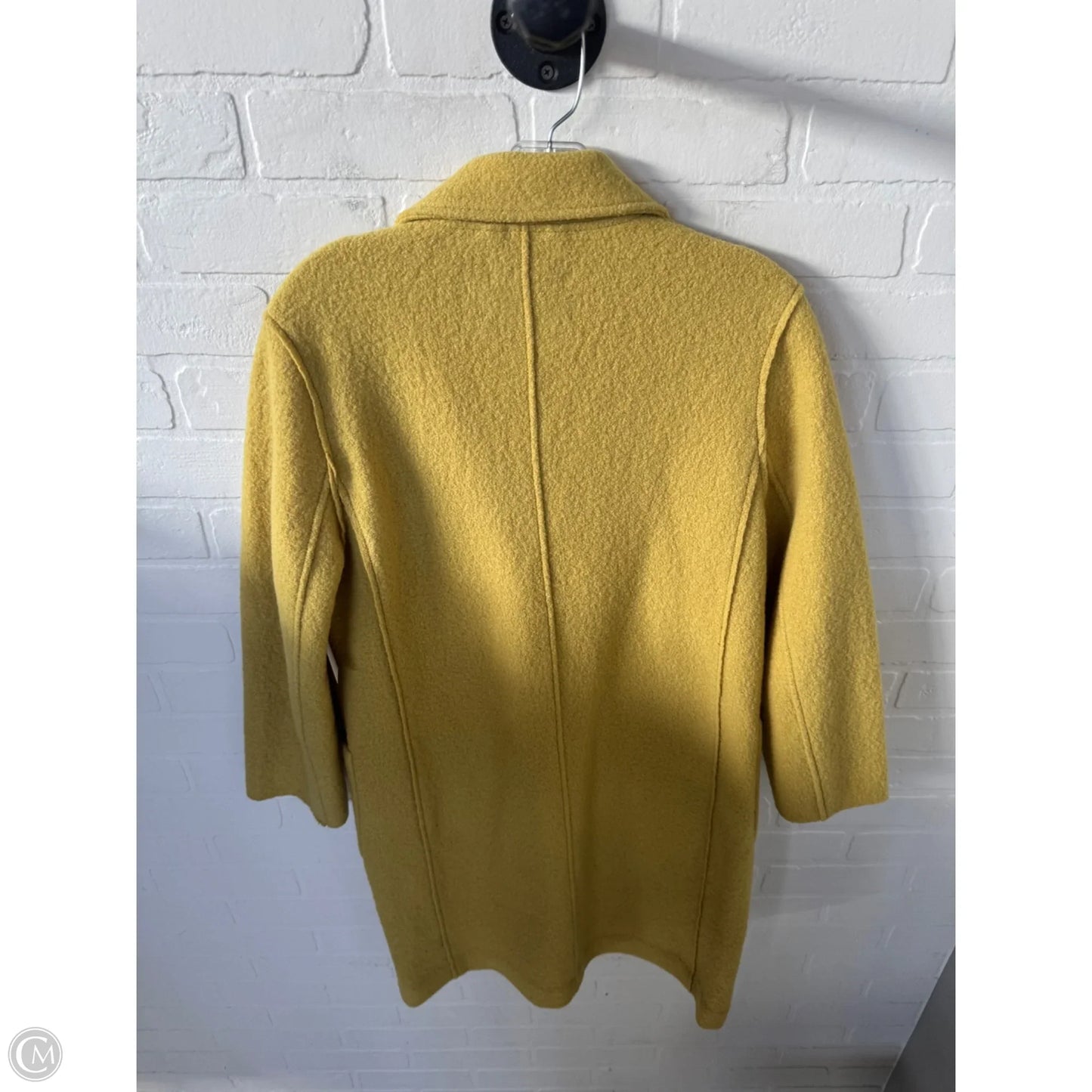 Coat Wool By J. Crew In Yellow, Size: S