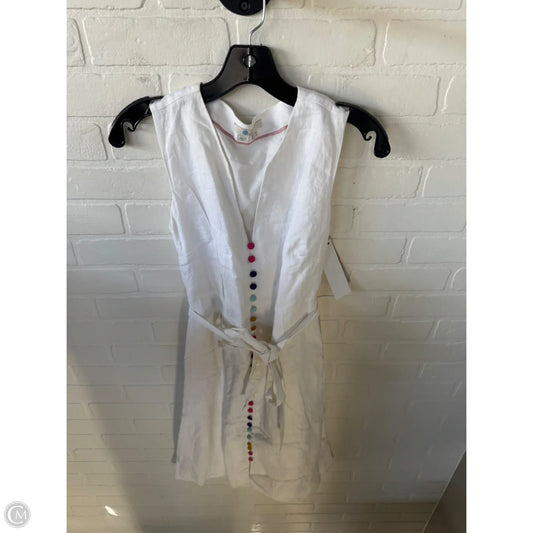 Dress Casual Midi By Boden In White & Yellow, Size: Sp