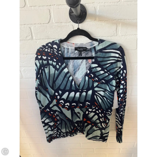 Sweater Cardigan By Susan Graver In Blue & Green, Size: M