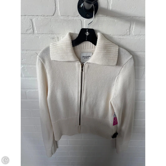 Sweater Cardigan By Abercrombie And Fitch In Cream, Size: L