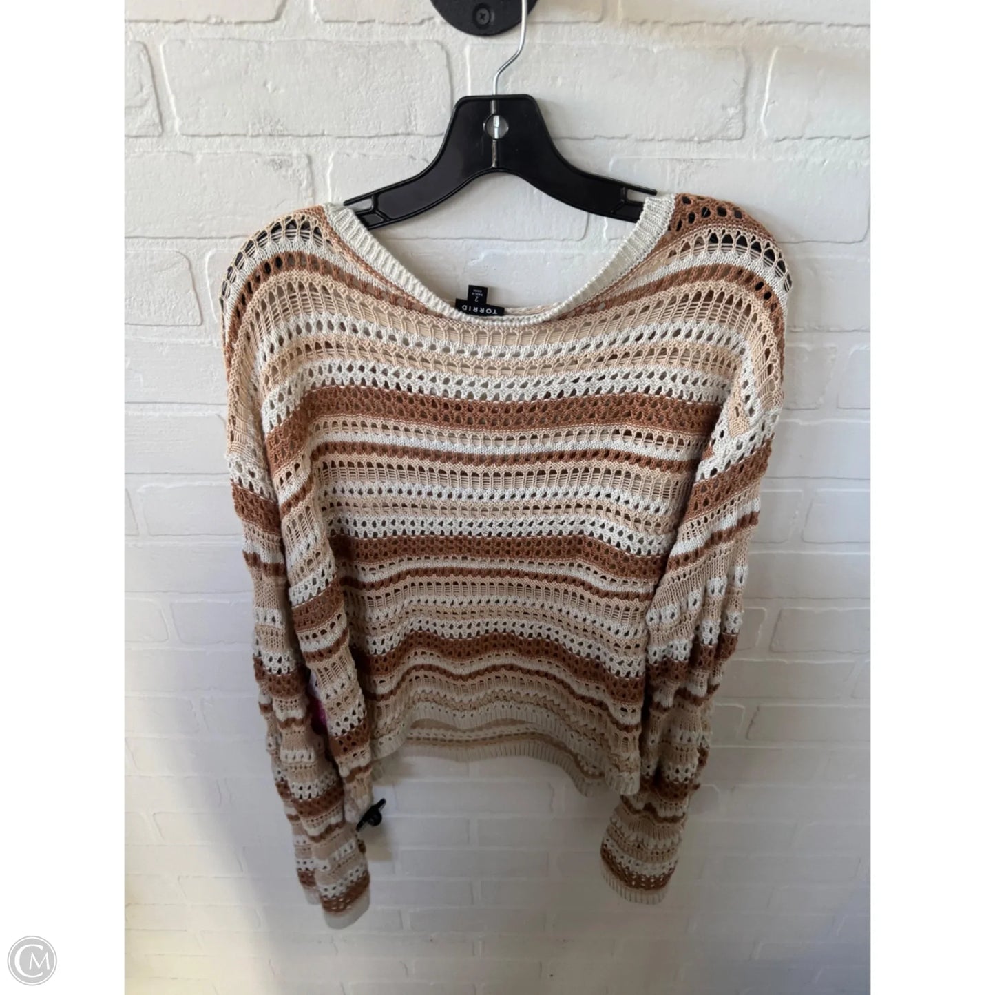Sweater By Torrid In Brown & Tan, Size: 2x