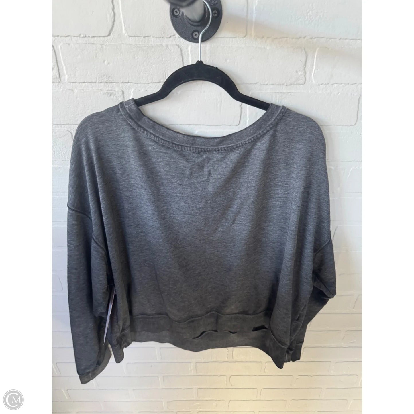 Sweatshirt Crewneck By Love & Sports In Grey & White, Size: Xl
