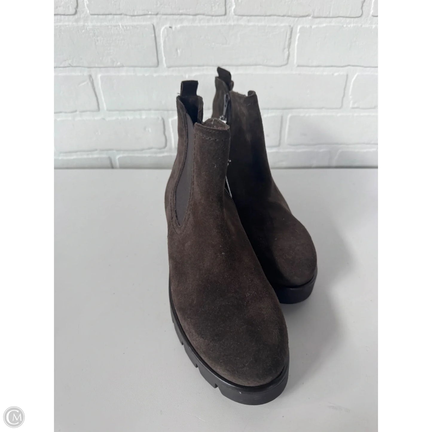 Boots Ankle Heels By Cmc In Brown, Size: 7.5