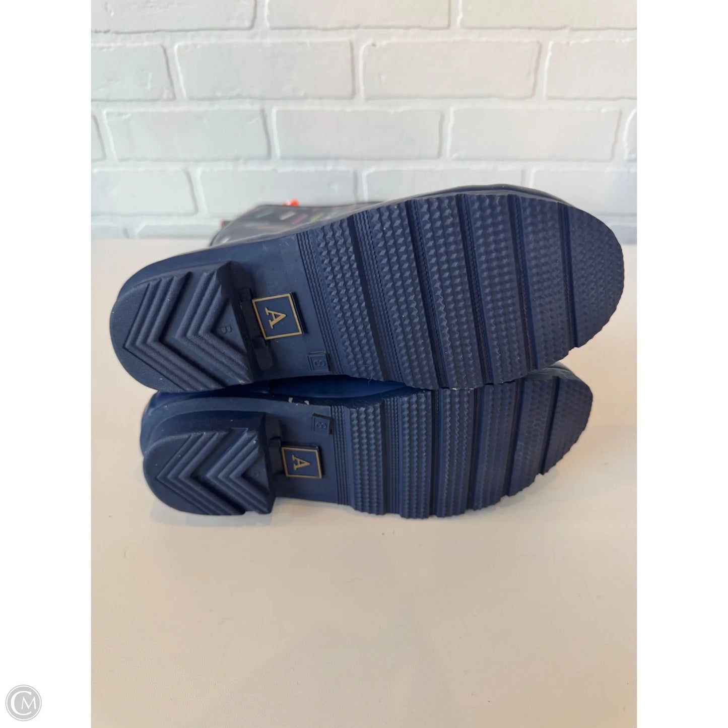 Boots Rain By Anthropologie In Blue & Pink, Size: 8