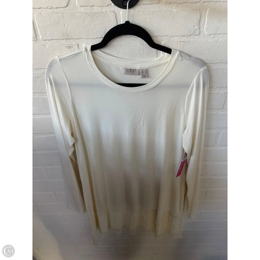 Tunic Long Sleeve By Logo In Ivory, Size: S
