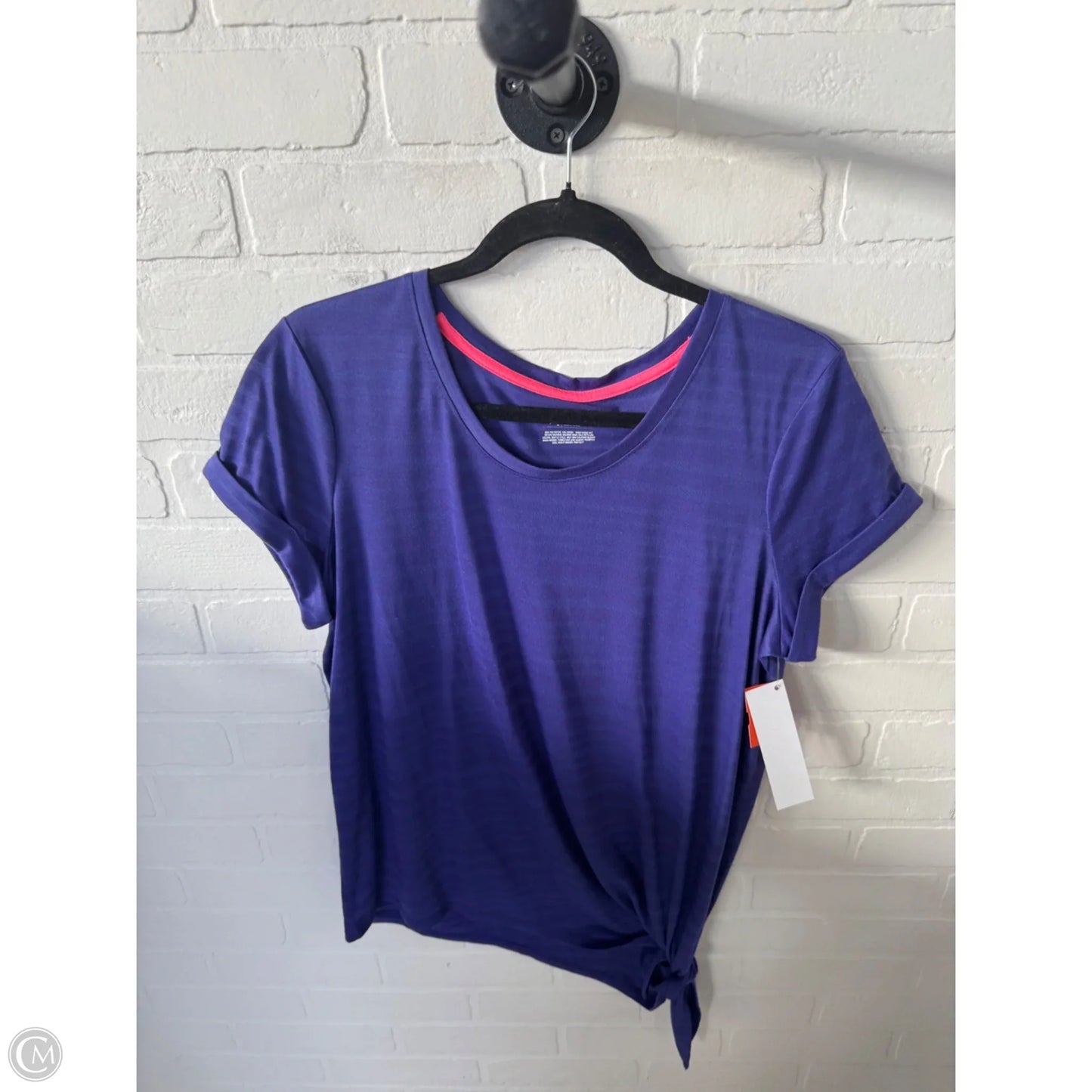 Athletic Top Short Sleeve By Tek Gear In Purple, Size: L