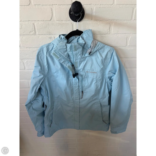 Jacket Windbreaker By Columbia In Blue, Size: M