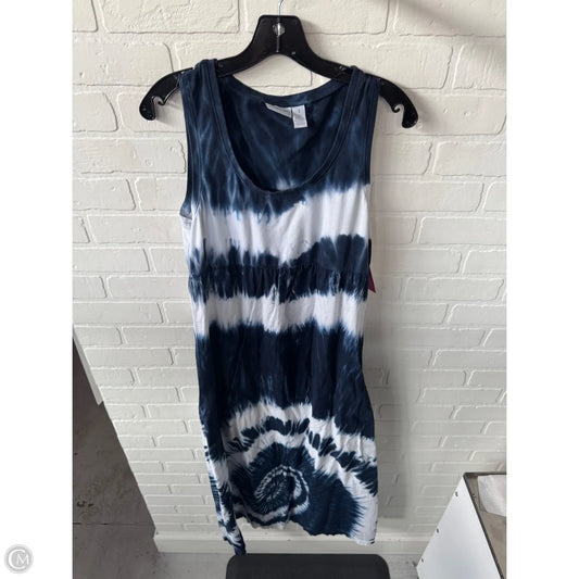 Dress Casual Maxi By Chicos In Blue & White, Size: M
