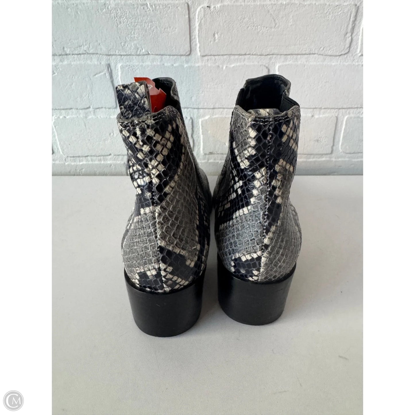 Boots Ankle Heels By Marc Fisher In Snakeskin Print, Size: 5.5