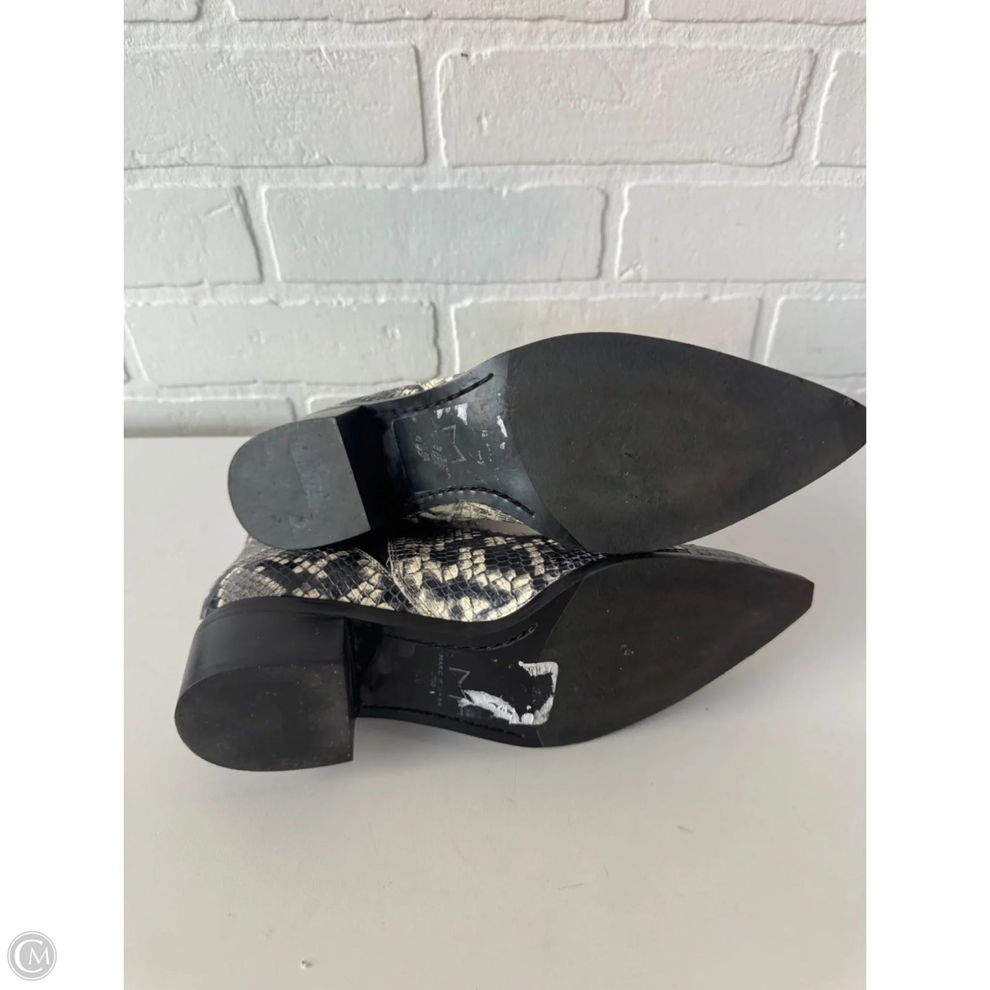 Boots Ankle Heels By Marc Fisher In Snakeskin Print, Size: 5.5