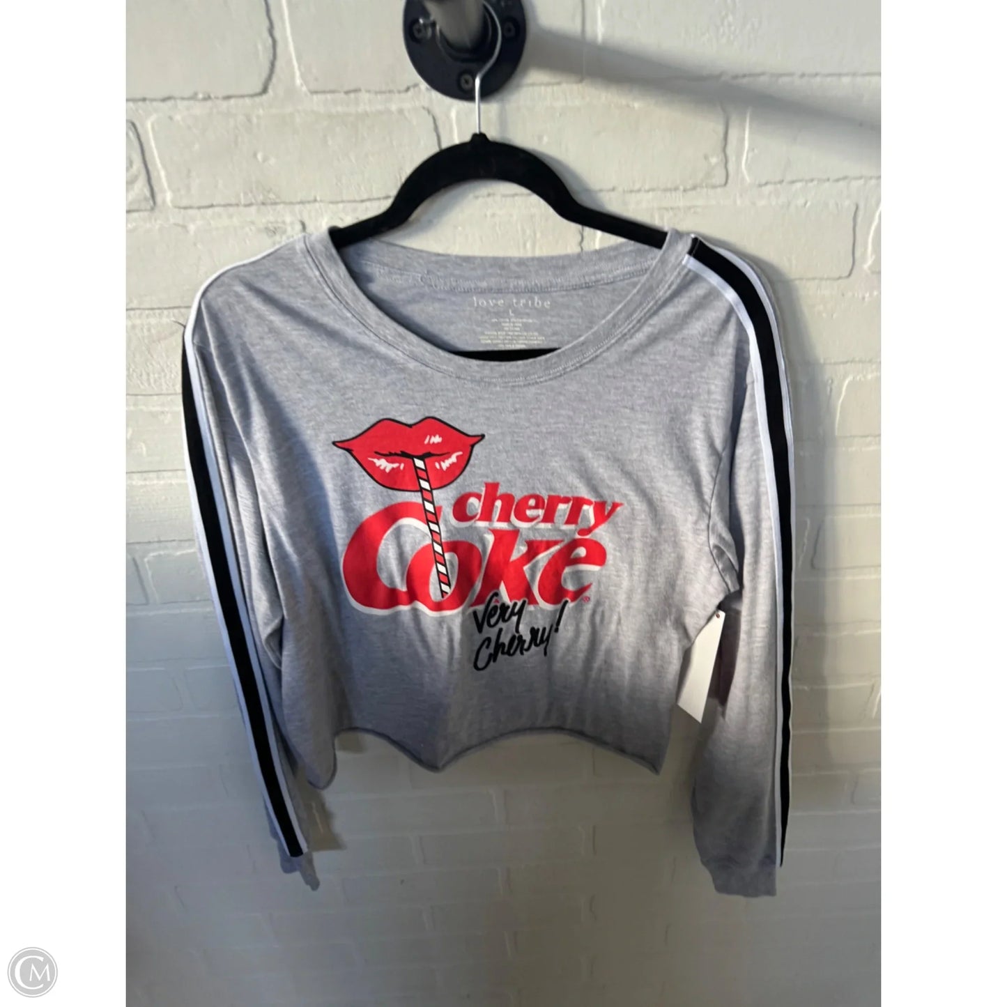 Top Long Sleeve By Clothes Mentor In Grey & Red, Size: L