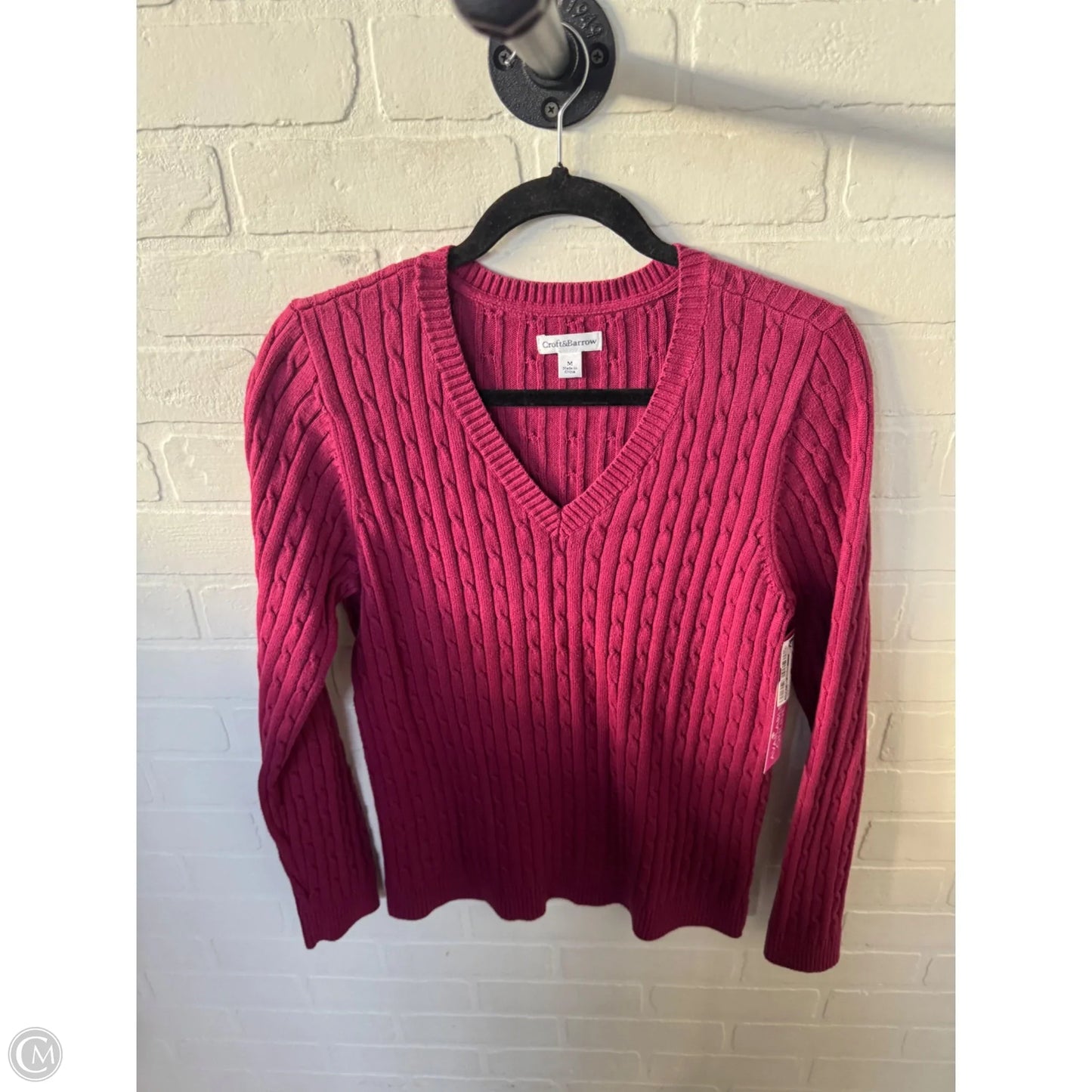 Sweater By Croft And Barrow In Pink, Size: M