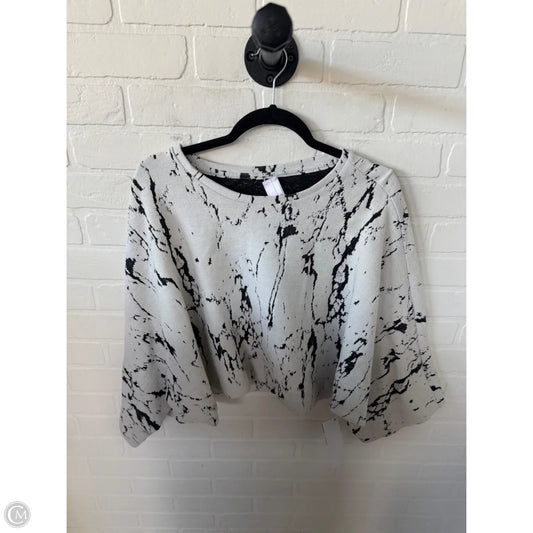 Top 3/4 Sleeve By Clothes Mentor In Black & White, Size: Xl