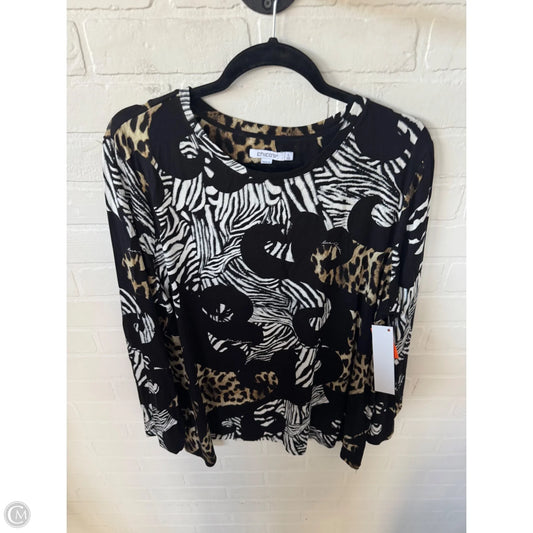 Top Long Sleeve By Chicos In Black & White, Size: Xxl