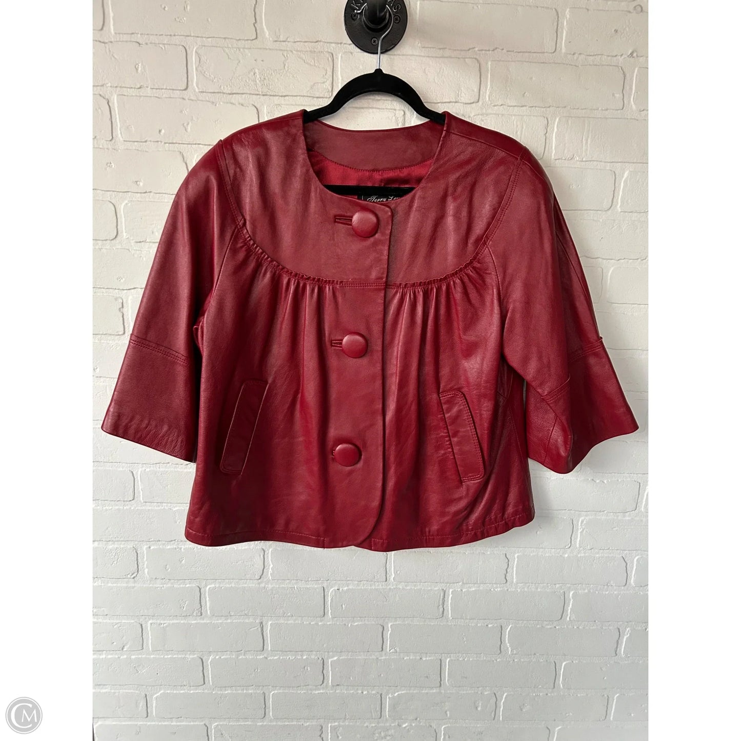 Jacket Leather By Cmc In Red, Size: L