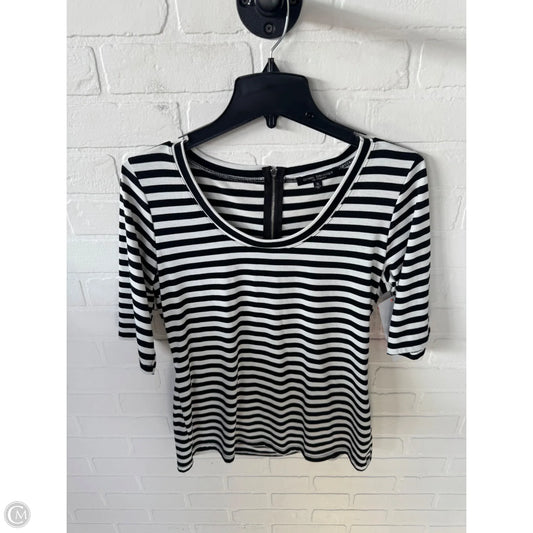 Top Short Sleeve By Green Envelope In Black & White, Size: Xl