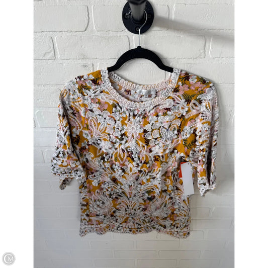 Top Short Sleeve By Solitaire In Yellow, Size: Xl