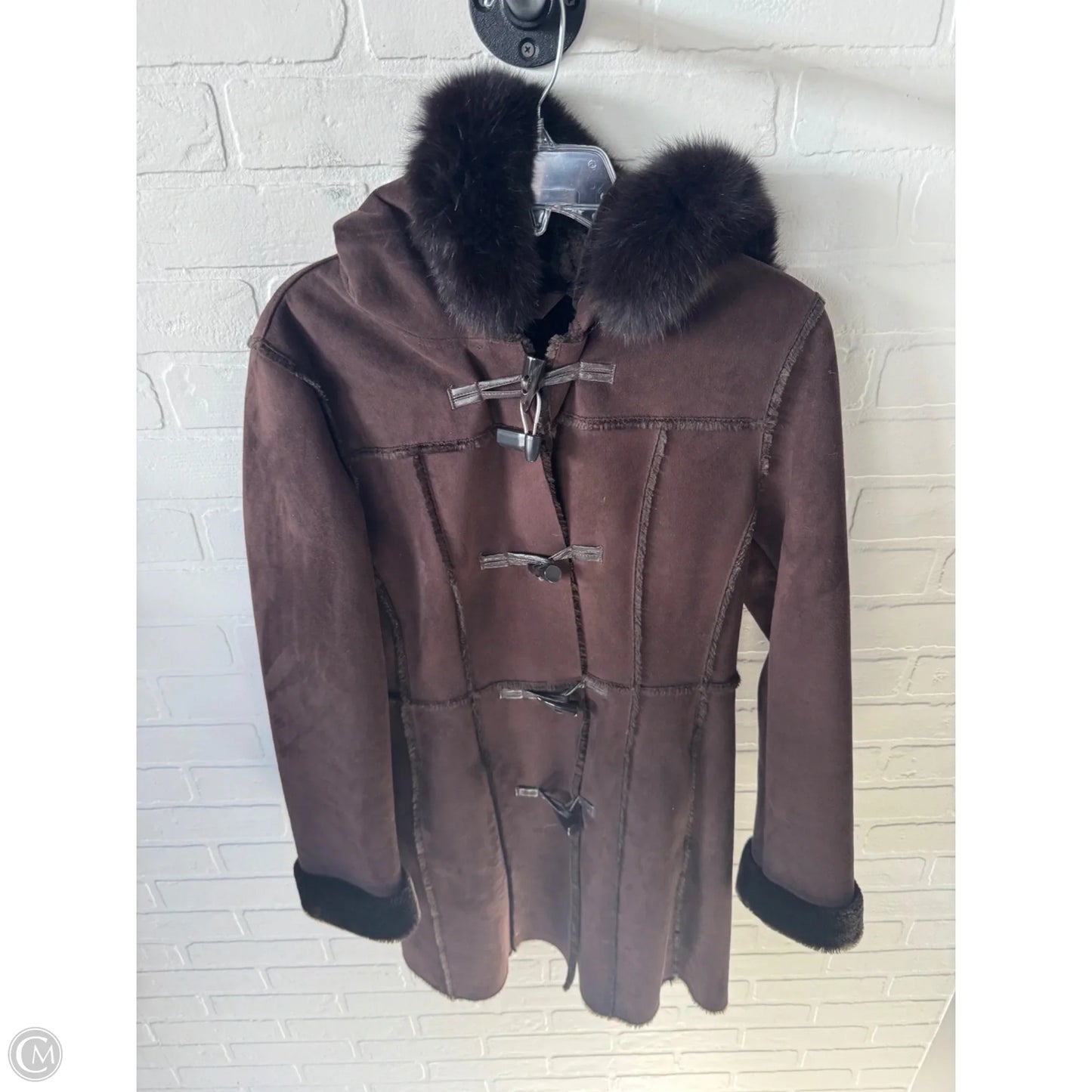 Coat Faux Fur & Sherpa By Marc New York In Brown, Size: Xs