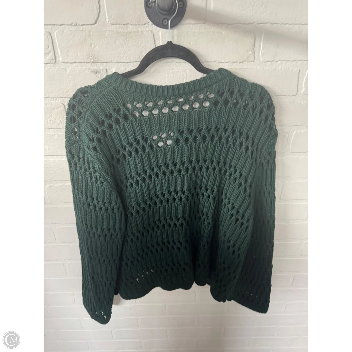 Sweater Cardigan By Loft In Green, Size: Xl