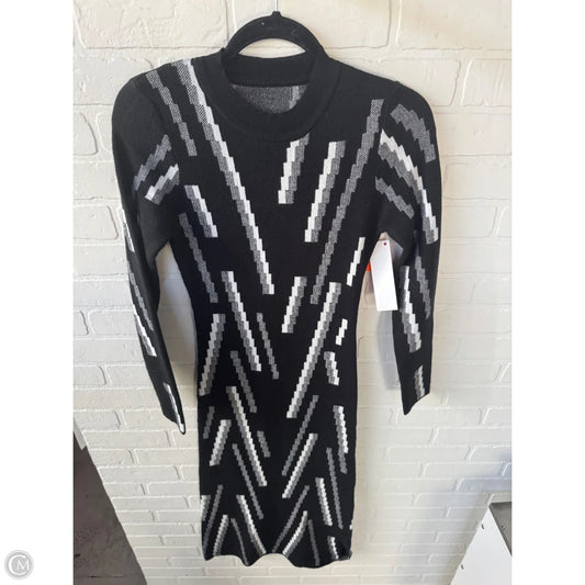 Dress Sweater By Shein In Black & White, Size: S