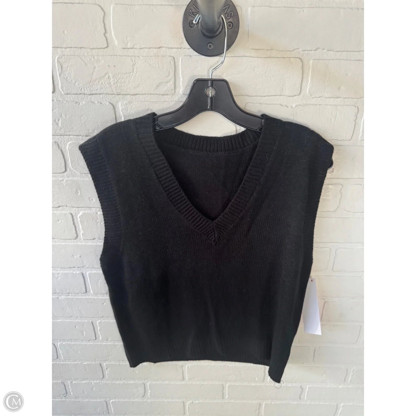 Vest Sweater By Shein In Black, Size: M
