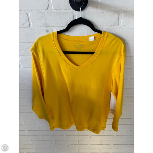 Top Long Sleeve Basic By Chicos In Yellow, Size: Xl