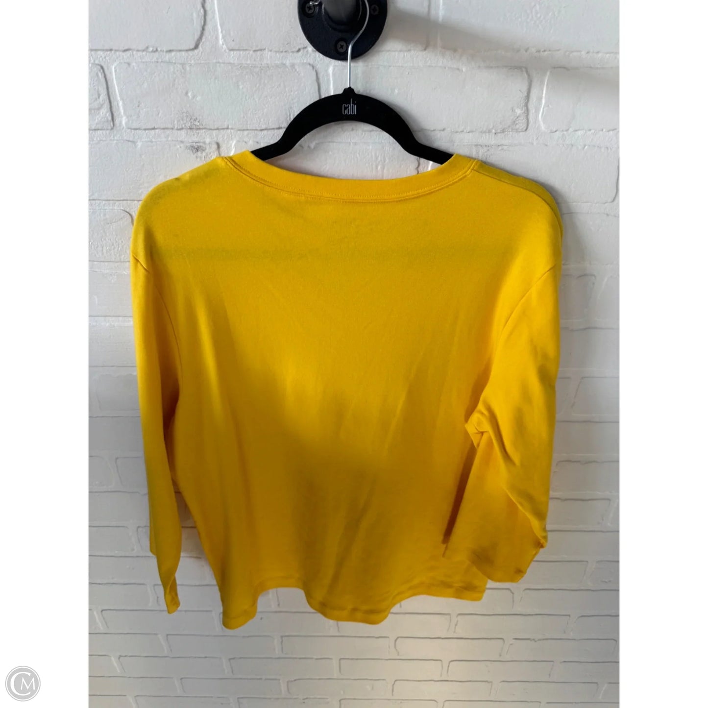 Top Long Sleeve Basic By Chicos In Yellow, Size: Xl
