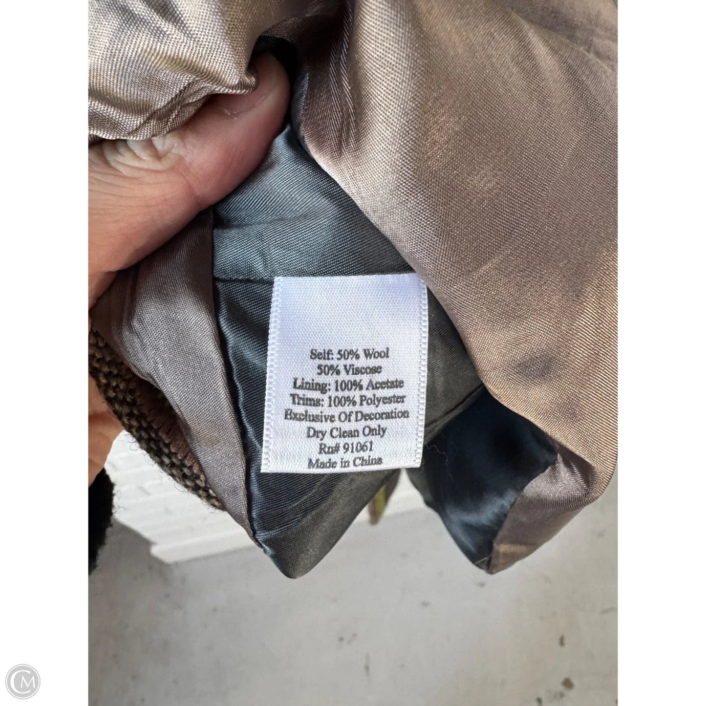 Coat Designer By Johnny Was In Brown & Red, Size: M