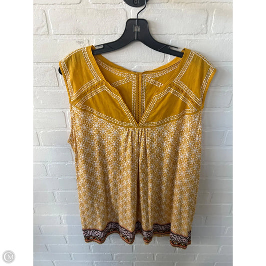 Top Sleeveless By Eliane Rose In Yellow, Size: 2x