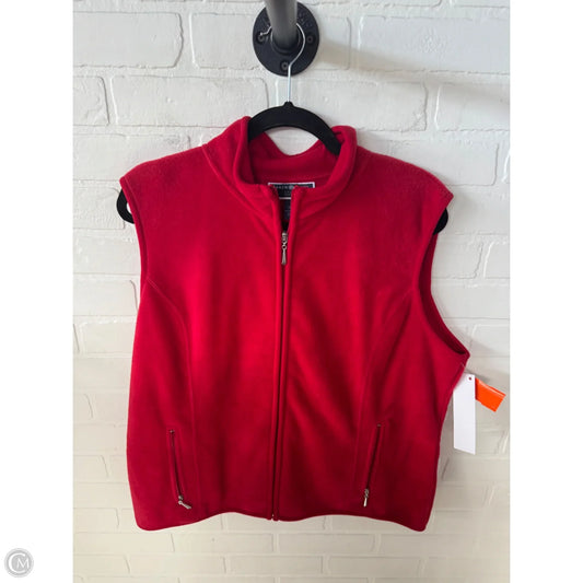 Vest Fleece By Karen Scott In Red, Size: Xlp