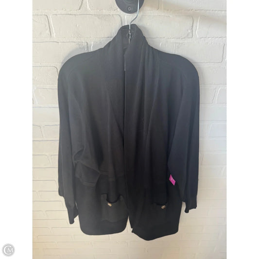 Sweater Cardigan By Chelsea And Theodore In Black, Size: 2x