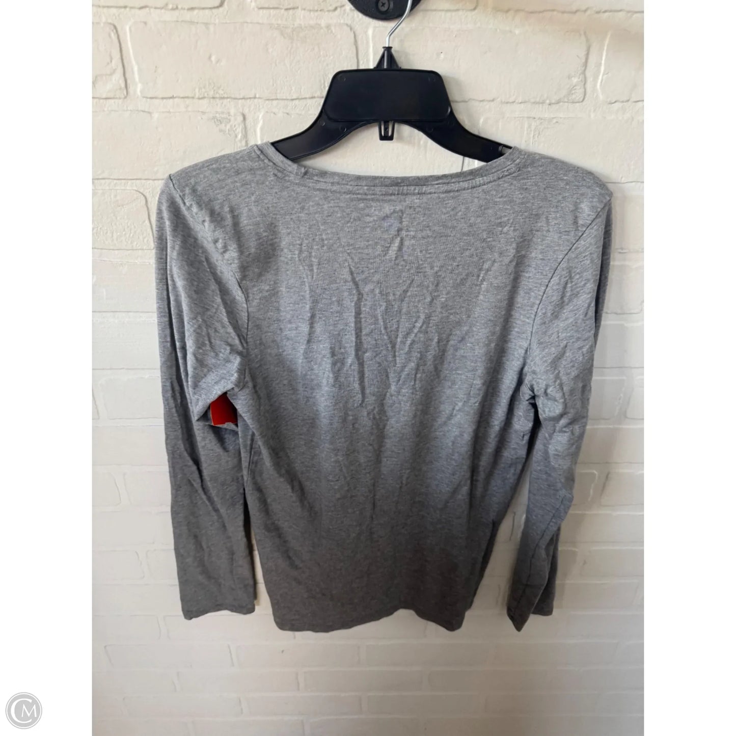 Top Long Sleeve Basic By Lucky Brand In Grey, Size: L