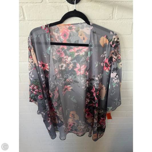 Cardigan By Cme In Grey & Pink, Size: 3x