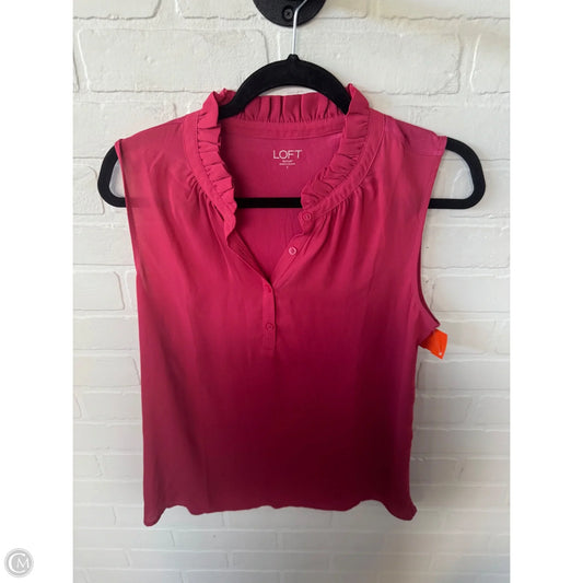 Top Sleeveless By Loft In Pink, Size: S