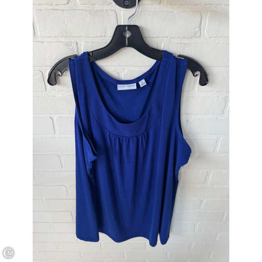 Blouse Sleeveless By Susan Graver In Blue, Size: 2x