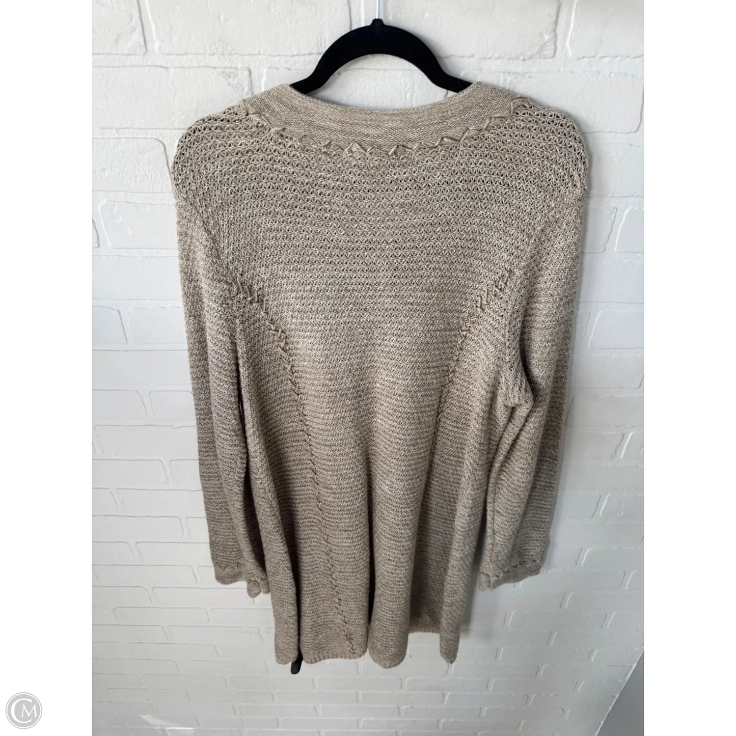 Sweater Cardigan By Coldwater Creek In Brown, Size: 1x