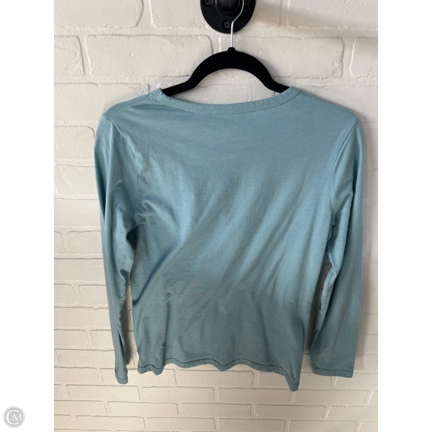 Top Long Sleeve Basic By Time And Tru In Green, Size: M
