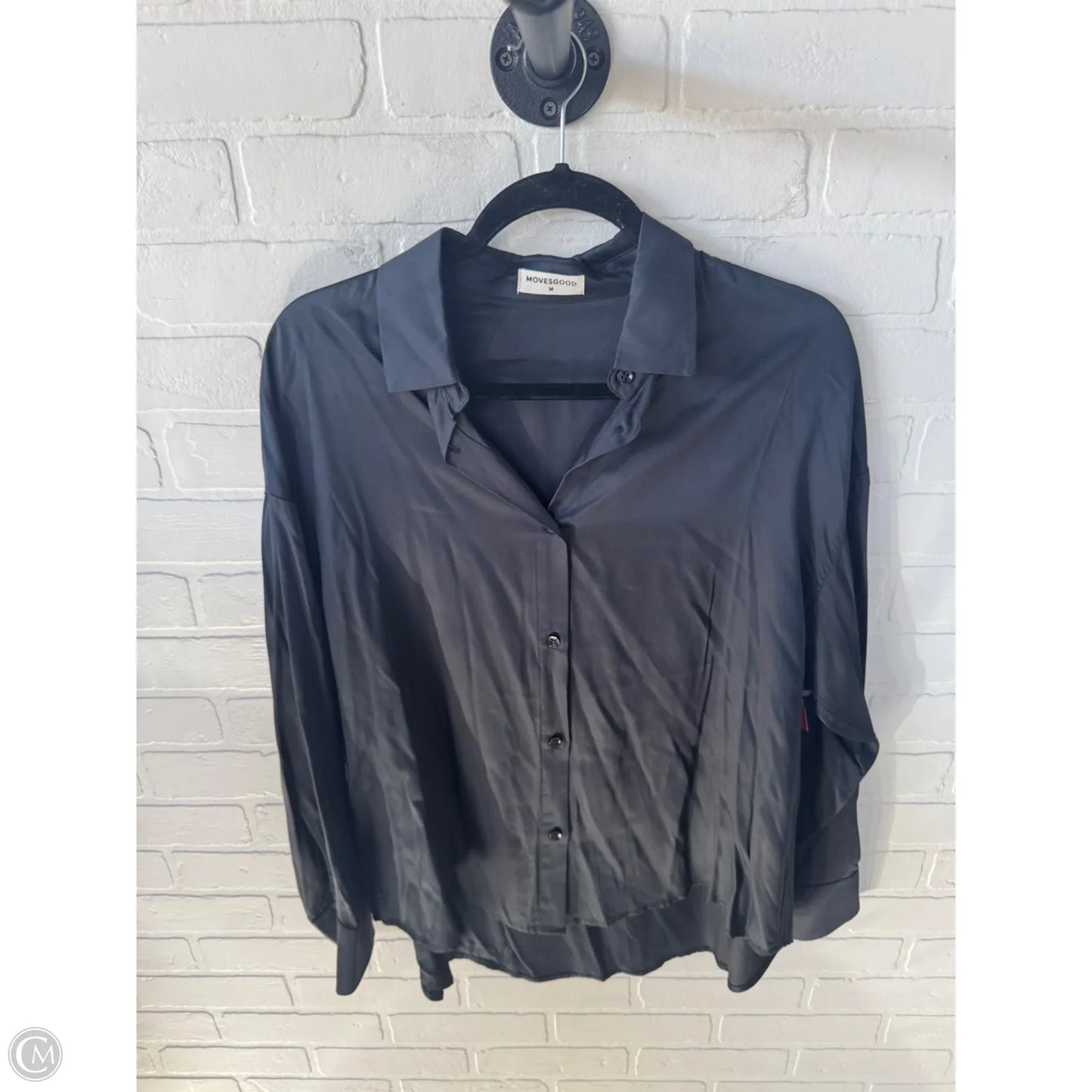 Blouse Long Sleeve By Cmc In Black, Size: M