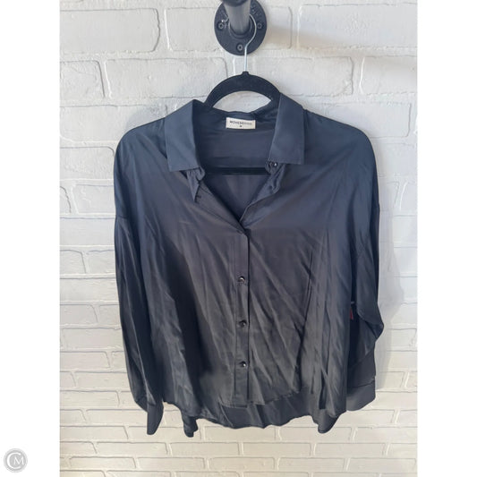 Blouse Long Sleeve By Cmc In Black, Size: M