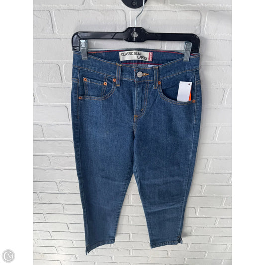 Jeans Cropped By Levis In Blue Denim, Size: 4