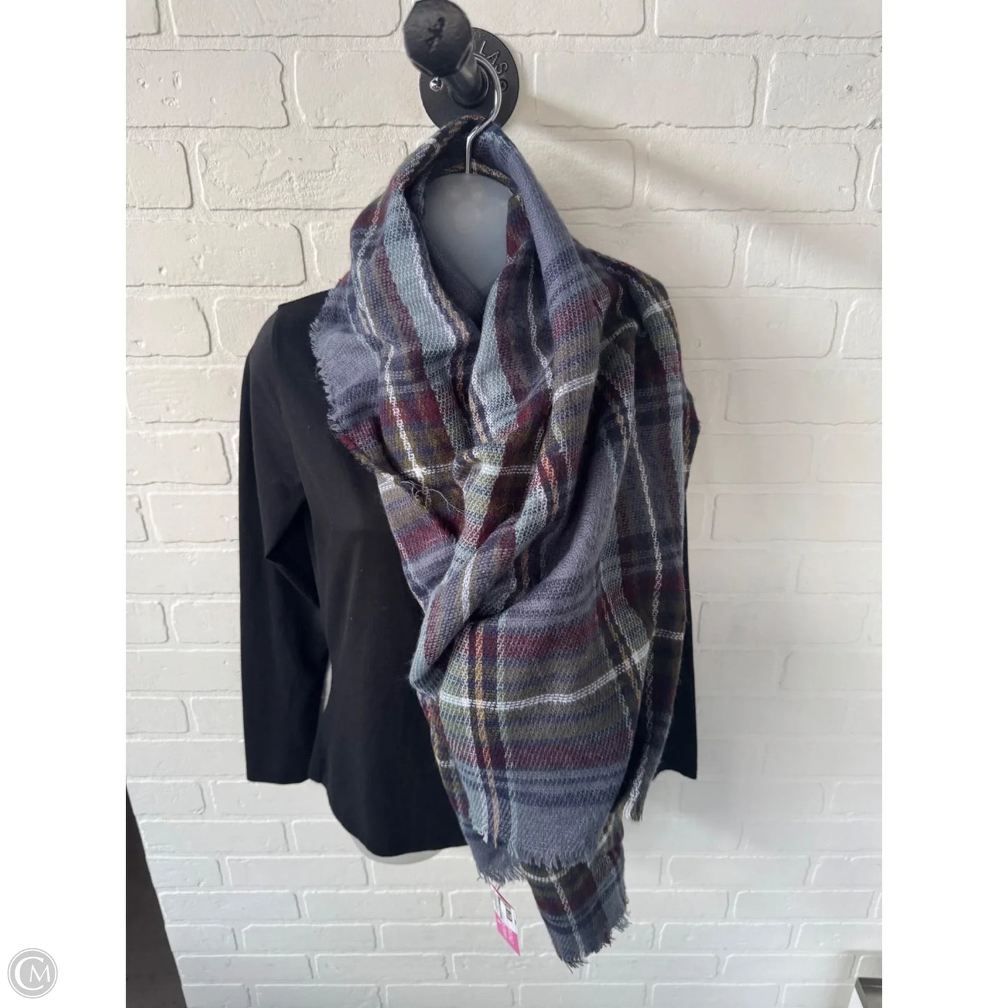 Scarf Winter By Clothes Mentor In Blue & Red