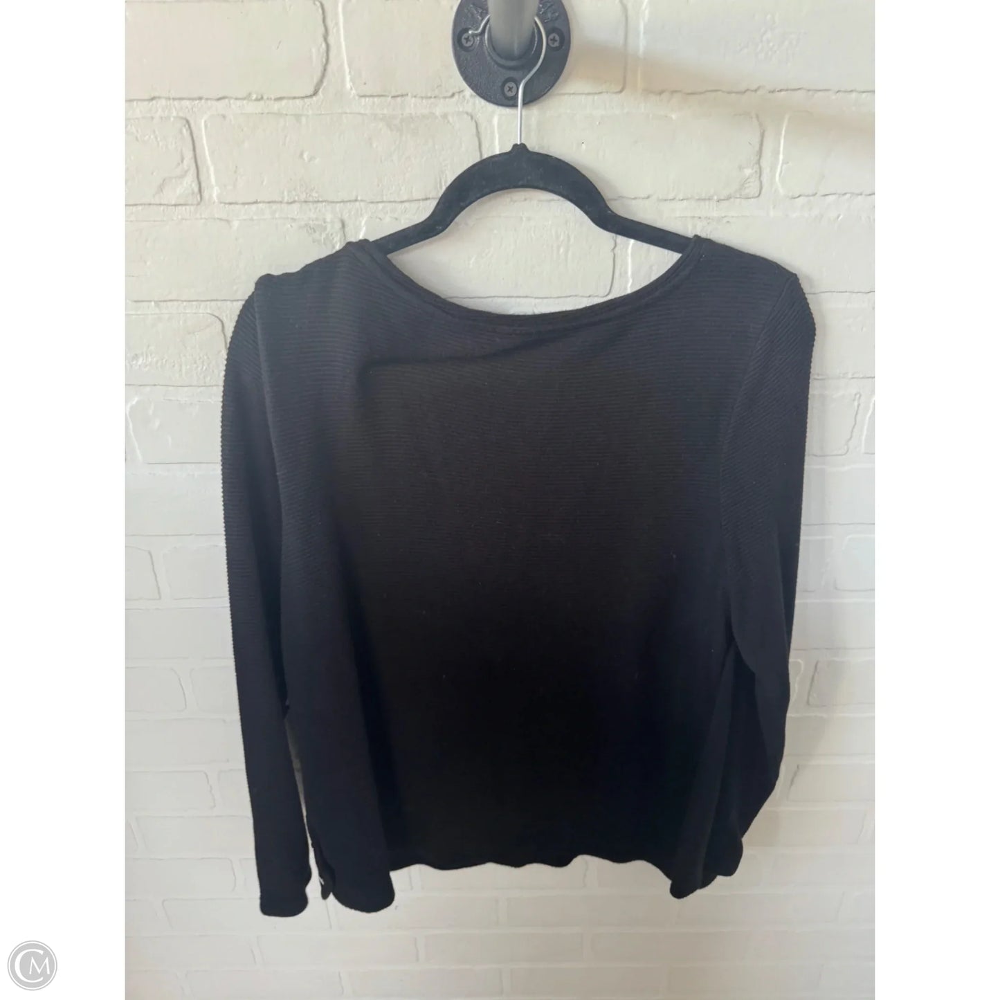 Top Long Sleeve By Chicos In Black, Size: L