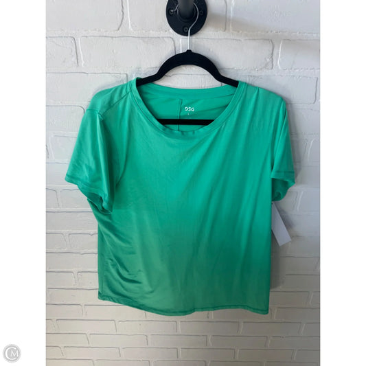 Athletic Top Short Sleeve By Dsg Outerwear In Green, Size: L